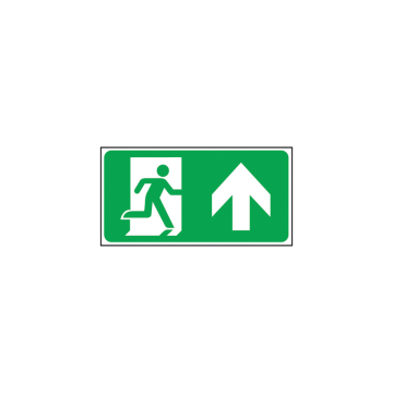 Self Adhesive Exit Man Arrow Up Sign