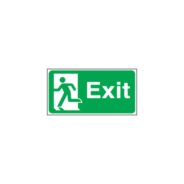 Self Adhesive Exit Man Left Sign