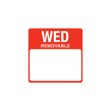 Day of the Week Removable Label Wednesday