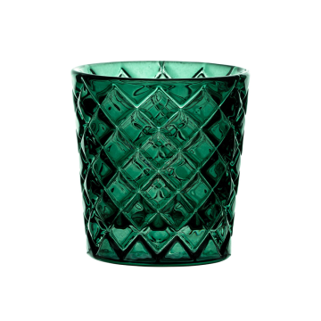 Criss Cross Green Tea Light / Candle Holder