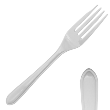 White Heavy Duty Plastic Reusable Forks (Pack 100)