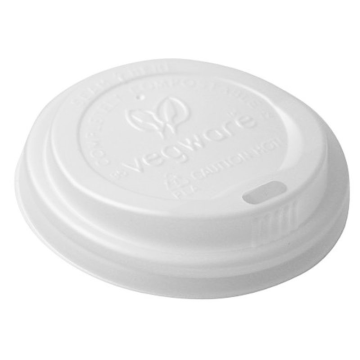 Vegware Biodegradable 72mm CPLA Hot Coffee Cup Lid fits 6oz (Pack 50) [20]