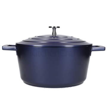 MasterClass Cast Aluminium Casserole Dish Blue 24cm/4Litre