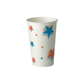 Star/Ball Design Cold Drink Paper Cup 16oz (Pack 50) [1000]