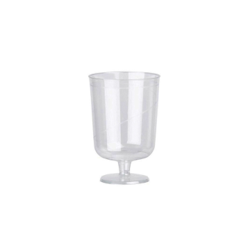 Disposable Plastic Wine Stemmed Goblet 8oz (Pack 12)