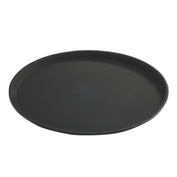 Non Slip Tray Round Black 11&quot;