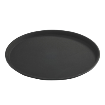 Non Slip Tray Round Black 14&quot;