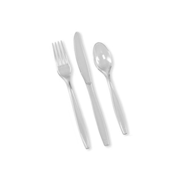 Clear Heavy Duty Plastic Reusable Forks (Pack 100)