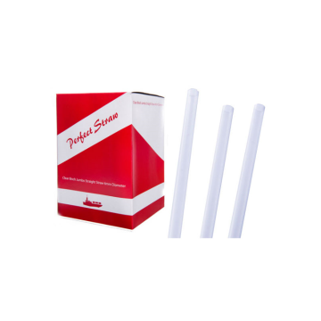 Biodegradable Clear Jumbo Straight Straws 8&quot; x 6mm (Pack 500)