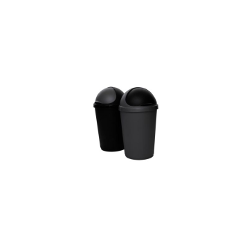 Whitefurze Black 50 Litre Bullet Bin