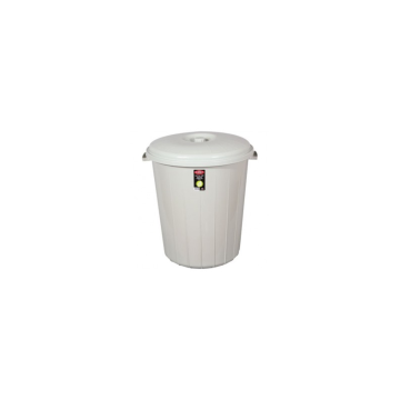 Plastic Bin with Lid Black 50Ltr