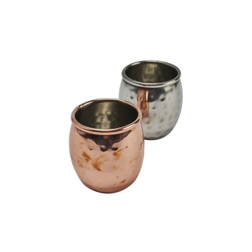 Steel Hammered Barrel Shot Cup