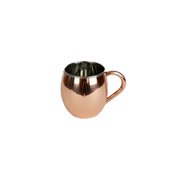 Steel Copper Mug with Brass Handle 10x8.5cm