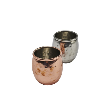 Copper Hammered Barrel Shot Cup